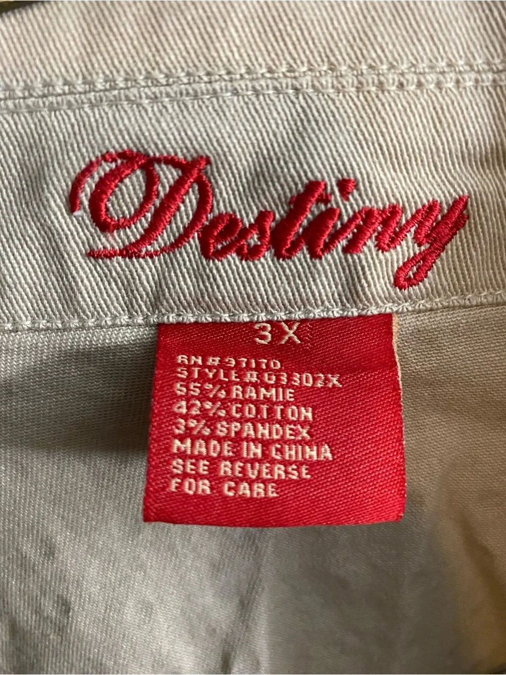 Destiny beige cropped
